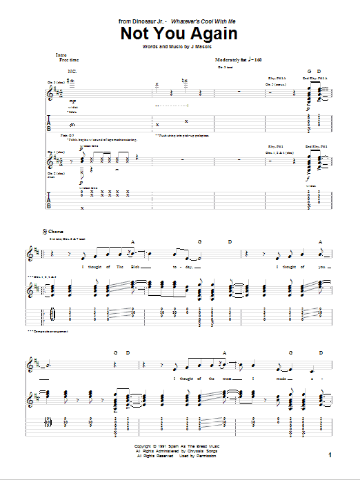 Produktgalerie: Seite 1 von 1 Not You Again, Dinosaur Jr., Gitarre
