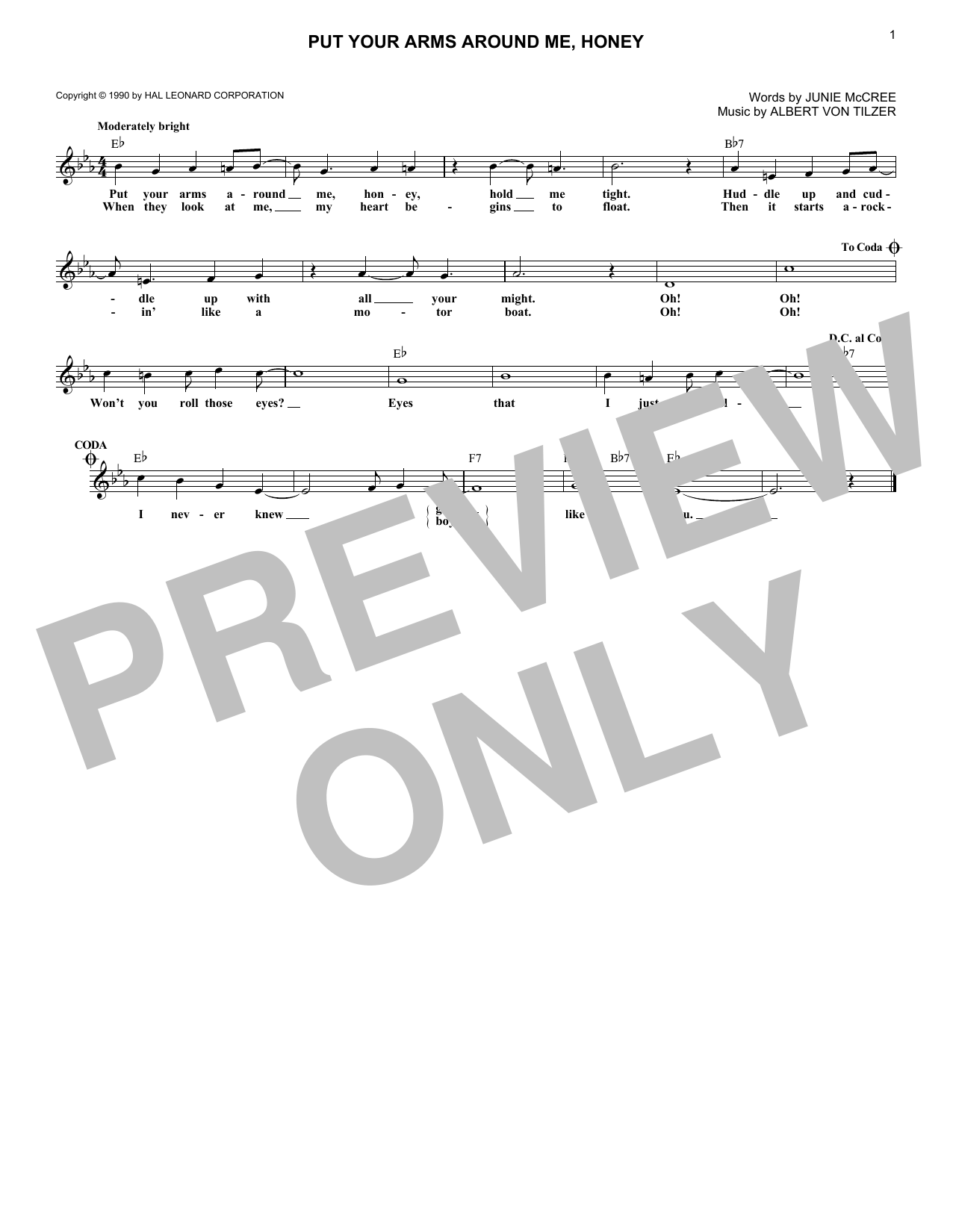 Produktbild zu: Put Your Arms Around Me, Honey