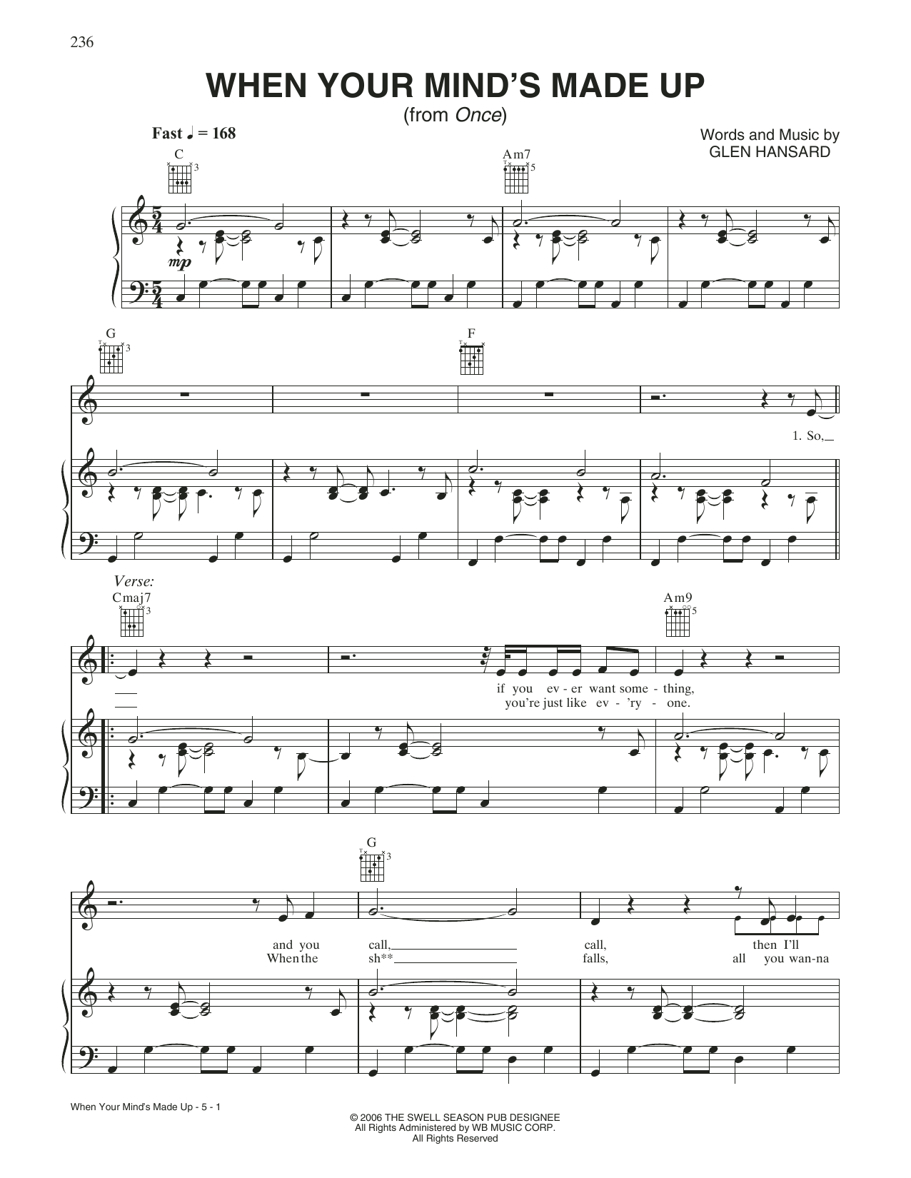 Produktbild zu: When Your Mind's Made Up (from Once)