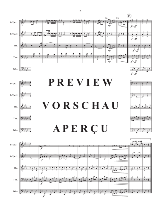 Produktgalerie: Seite 7 von 17 Recognition March , , (Blechbläser Quintett)