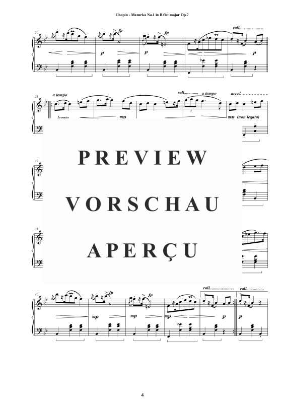 Produktgalerie: Seite 5 von 11 5 Mazurkas op. 7 für Klavier - Vollständige Partituren, , Klavier Solo