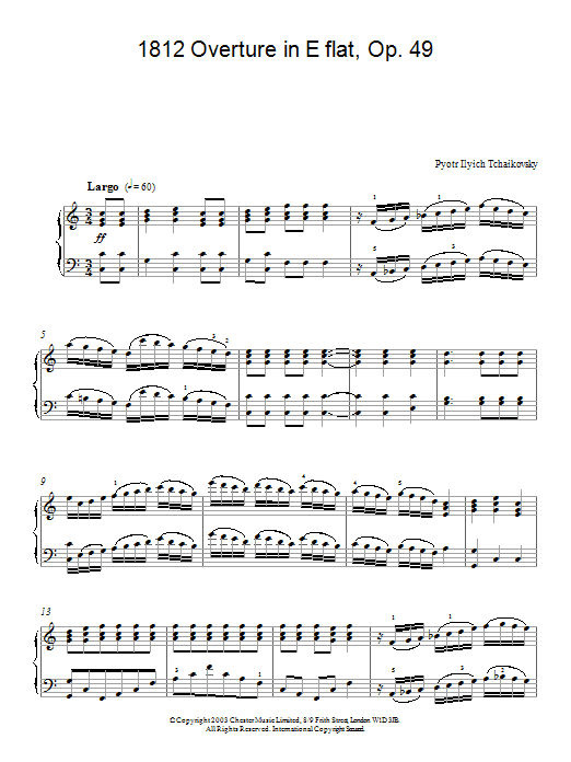 Product gallery: Page 1 of 1 1812 Overture in E flat, Op. 49, Pyotr Il'yich Tchaikovsky