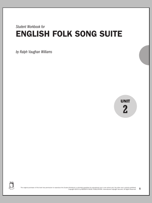 Produktbild zu:  Guides to Band Masterworks, Vol. 3 - Student Workbook - English Folk Song Suite - Ralph Vaughan Williams