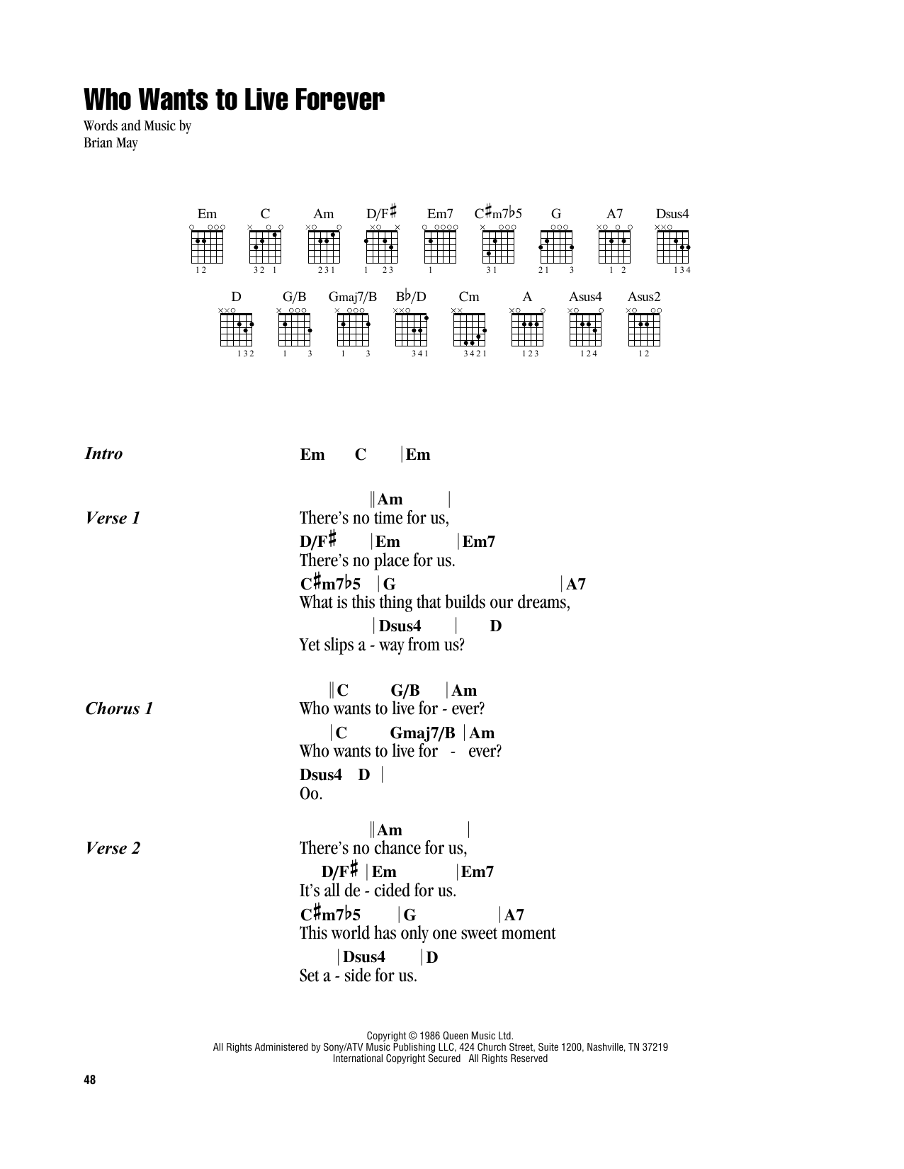 Product picture to:  Who Wants To Live Forever - Queen