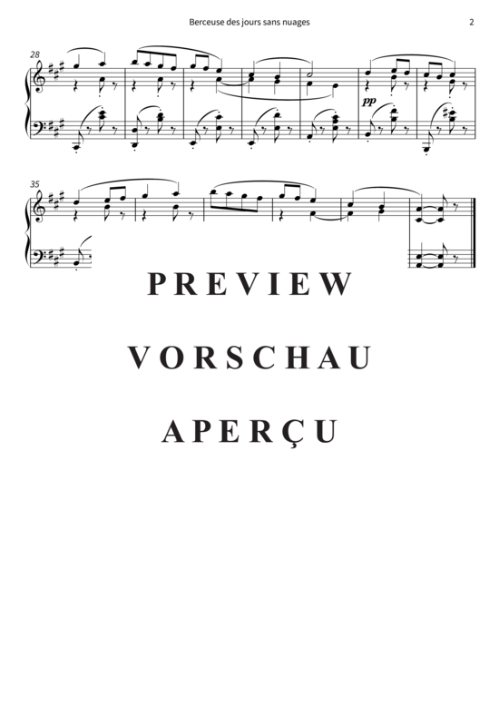 Produktgalerie: Seite 5 von 5 Berceuse des jours sans nuages , , Klavier Solo