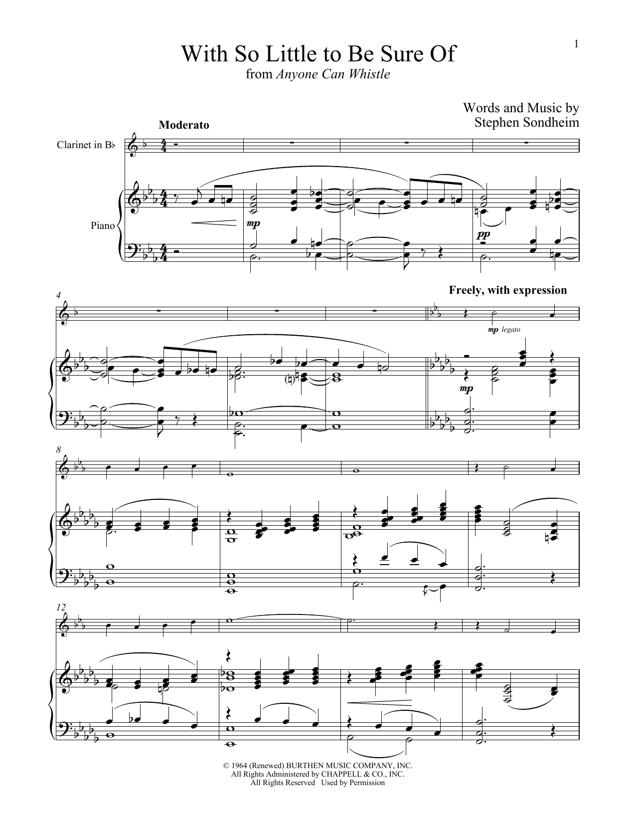 Produktbild zu: With So Little To Be Sure Of (from Anyone Can Whistle)