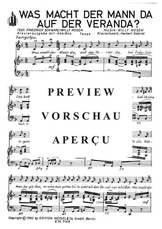 Produktgalerie: Seite 3 von 3 Was macht der Mann da, auf der Veranda?, , Klavier und Gesang