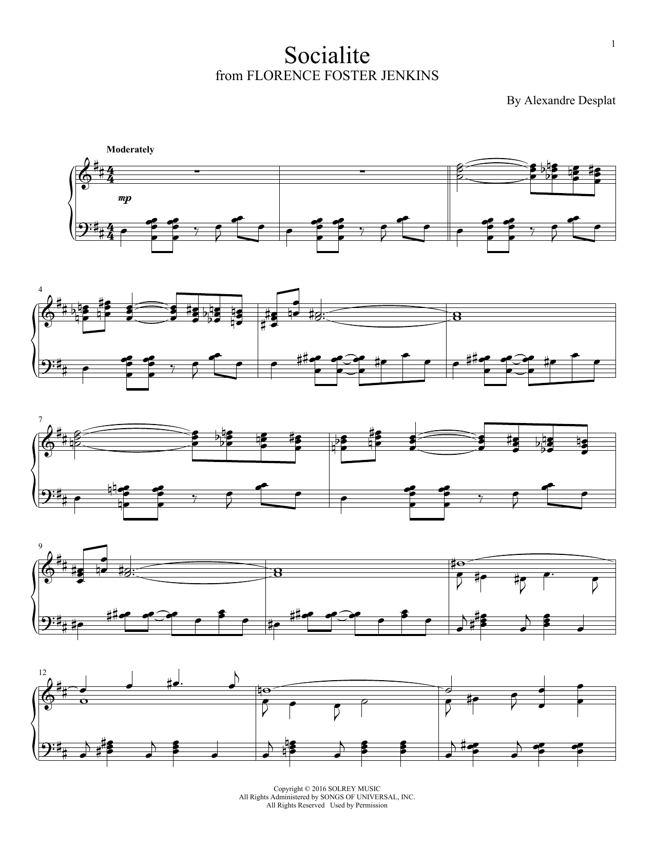 Product gallery: Page 1 of 1 Socialite, Alexandre Desplat