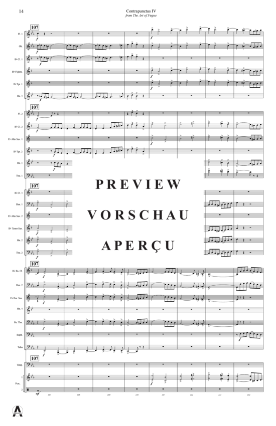 Produktgalerie: Seite 17 von 20 Contrapunctus 4 aus Kunst der Fuge , , (Concert Band)