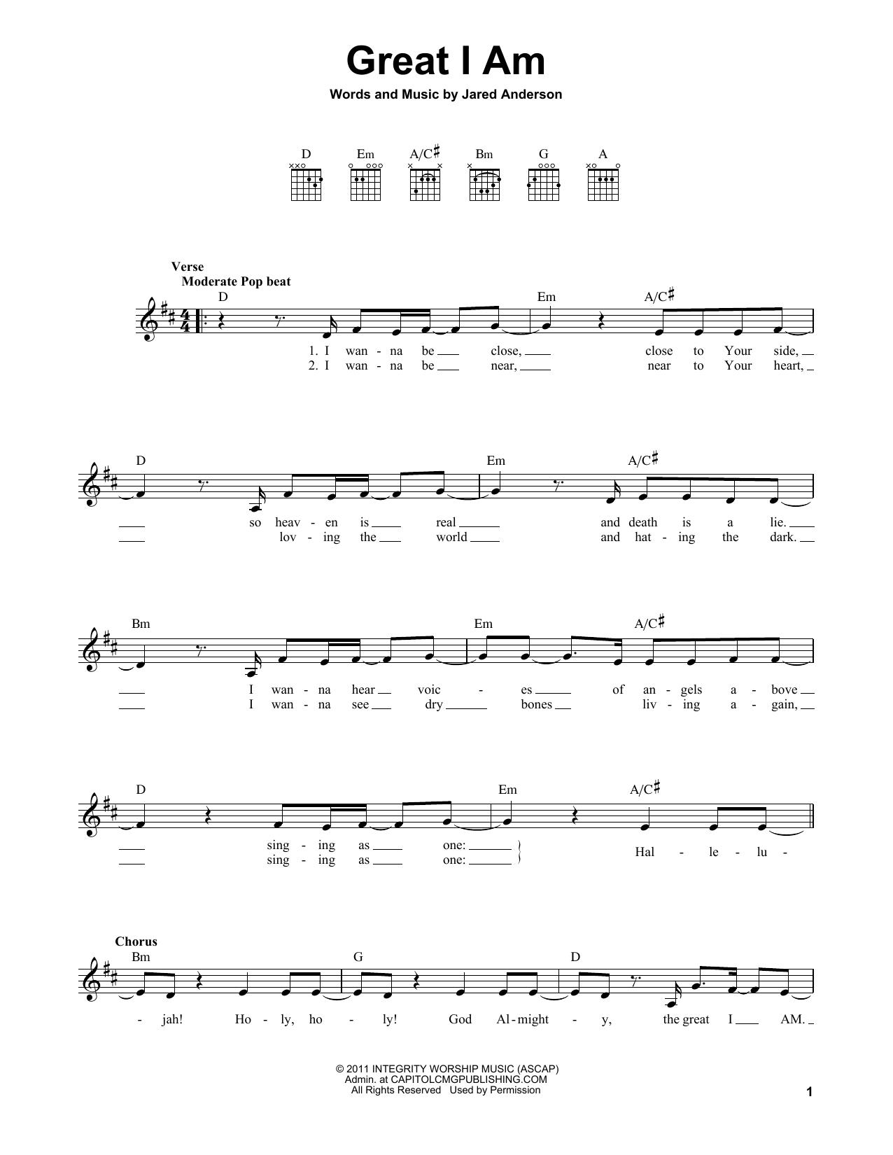 Product gallery: Page 1 of 1 Great I Am, Jared Anderson