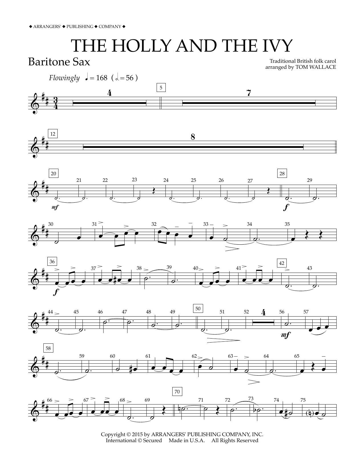 Produktbild zu: The Holly and the Ivy - Eb Baritone Saxophone