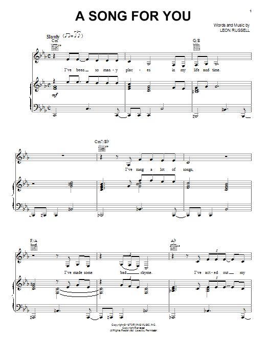 Produktbild zu: A Song For You