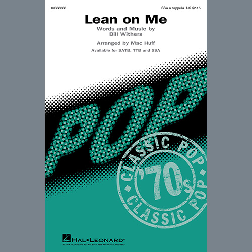 Product picture to: Lean On Me (arr. Mac Huff)