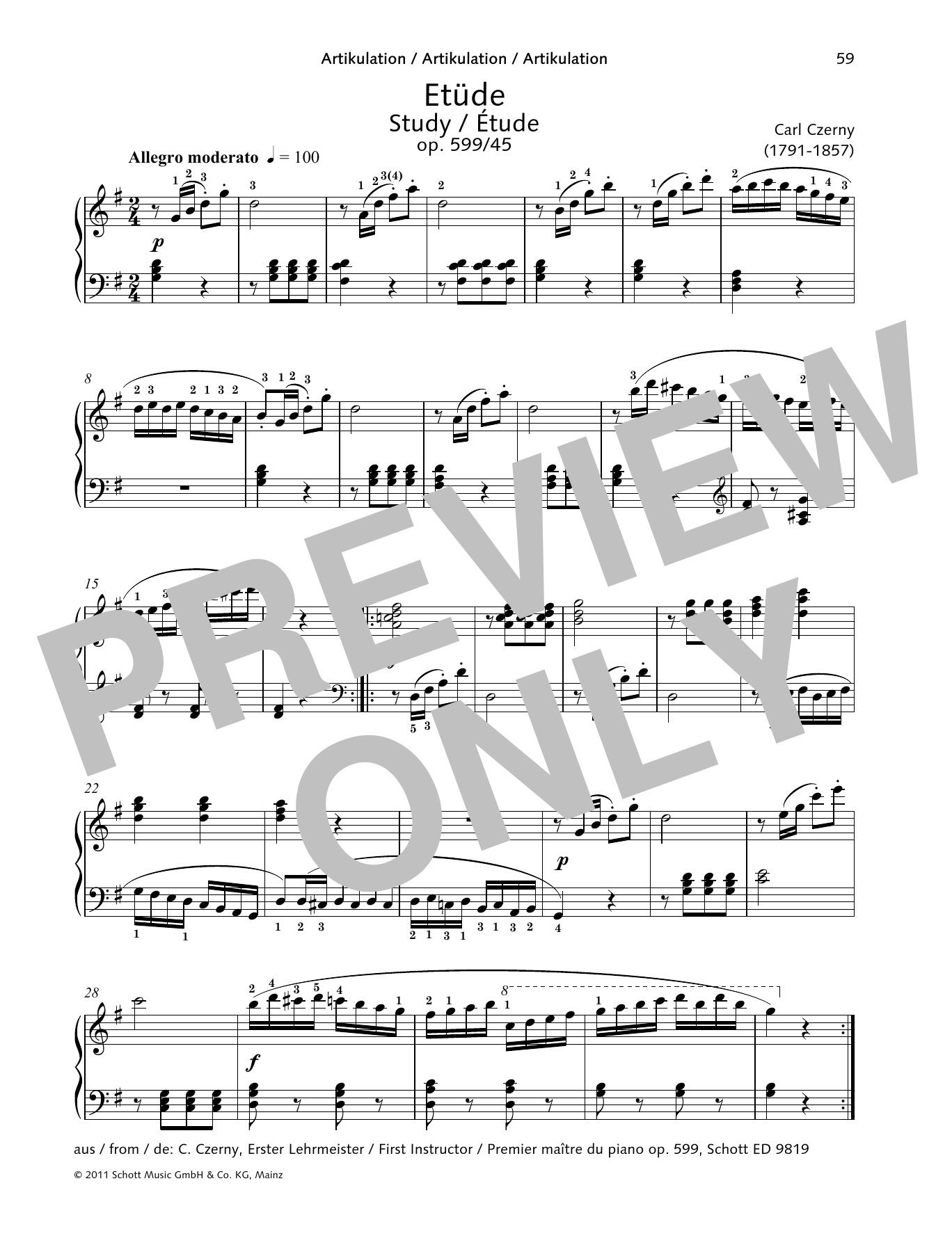 Product gallery: Page 1 of 1 Study, Carl Czerny