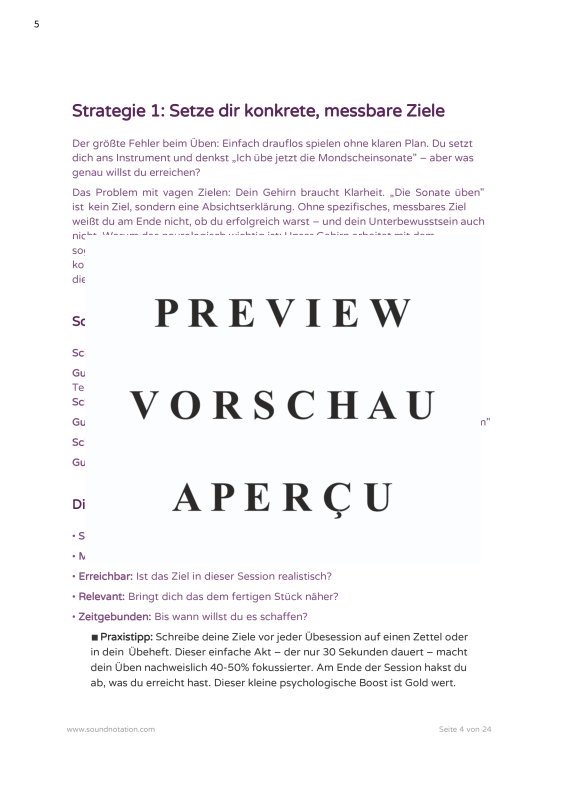 Produktgalerie: Seite 7 von 11 Effektiv Üben - 7 Strategien, um in kürzerer Zeit mehr zu erreichen, , Klavier und alle Instrumente