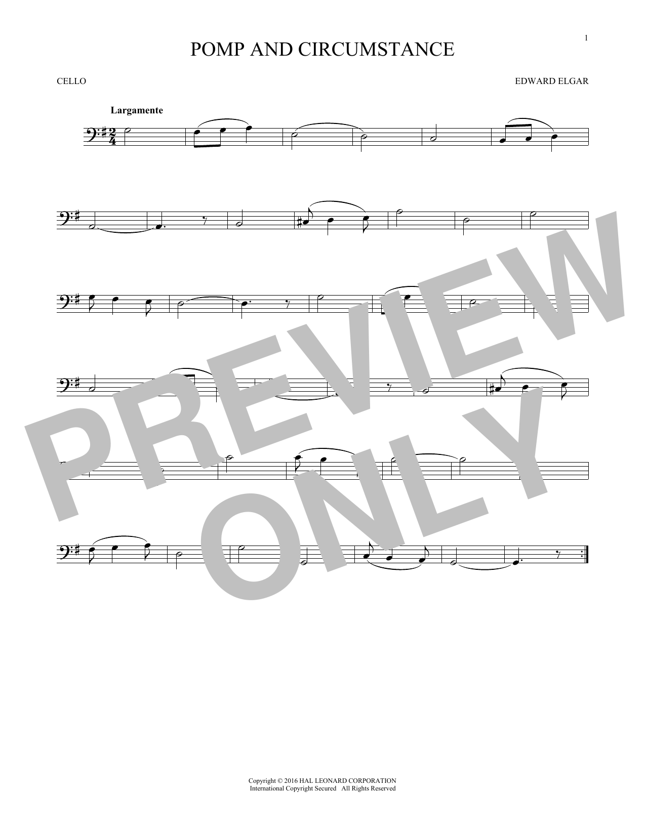 Produktgalerie: Seite 1 von 1 Pomp And Circumstance, Edward Elgar, Violoncello