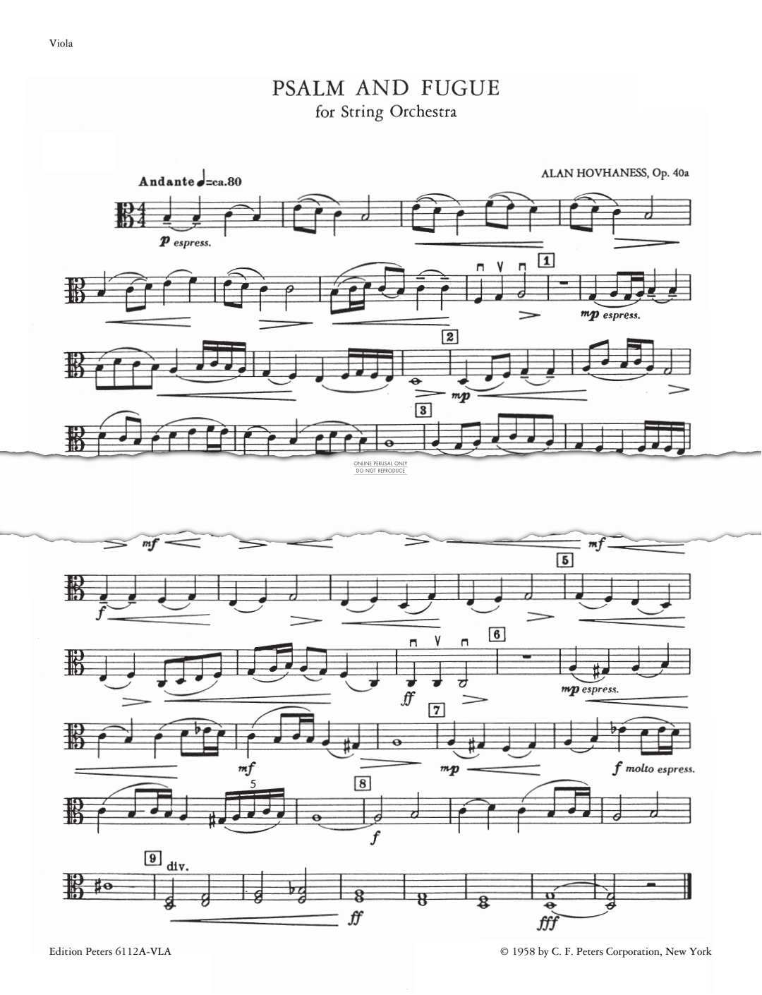 Product picture to: Psalm and Fugue, Op. 40 (Viola)