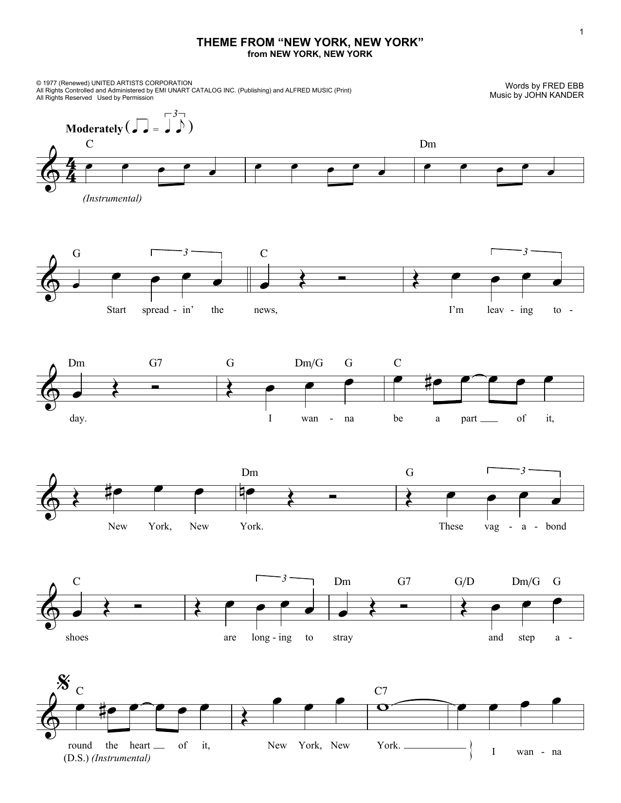 Produktgalerie: Seite 1 von 1 Theme From "New York, New York", Frank Sinatra