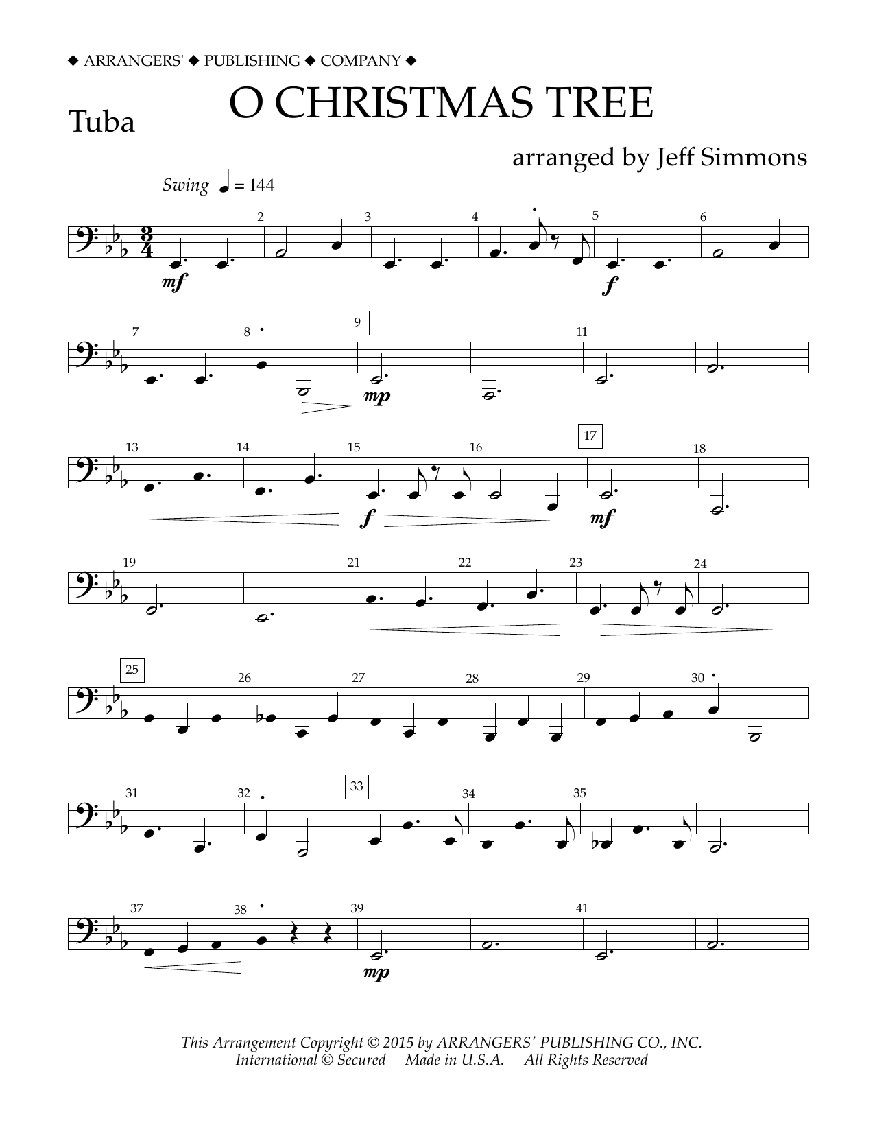 Product gallery: Page 1 of 1 O Christmas Tree - Tuba, Jeff Simmons
