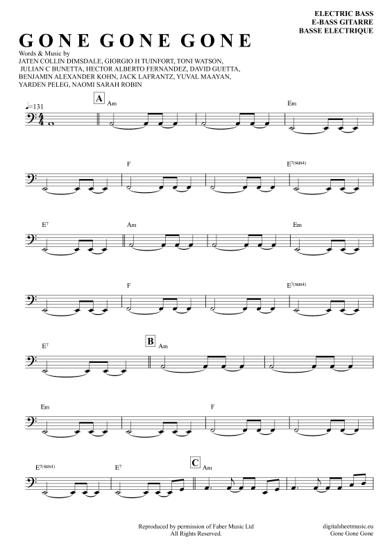 Produktbild zu: Gone Gone GoneDavid Guetta, Teddy Swims, Tones And I