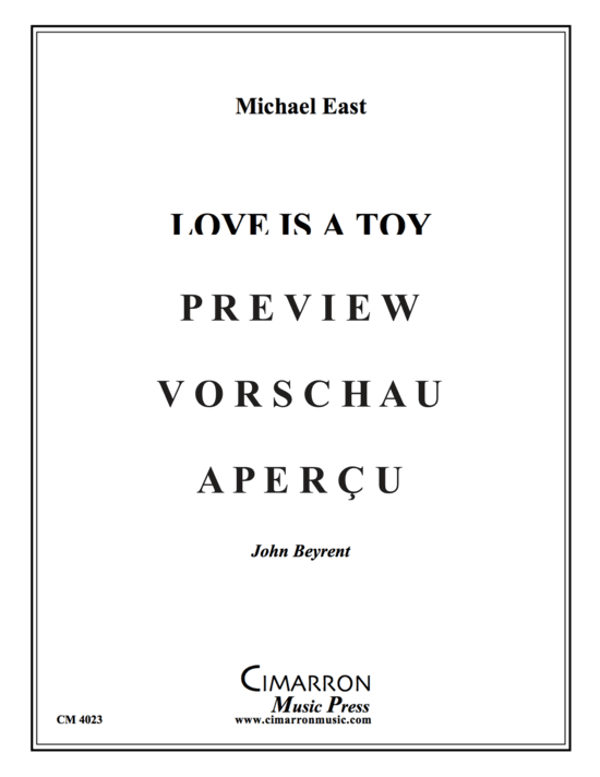 Produktgalerie: Seite 2 von 7 Love Is A Toy , , (Blechbläser Trio für Trompete in B, Horn in F + Posaune )