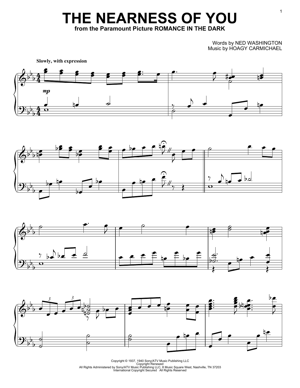 Product gallery: Page 1 of 1 The Nearness Of You, Hoagy Carmichael