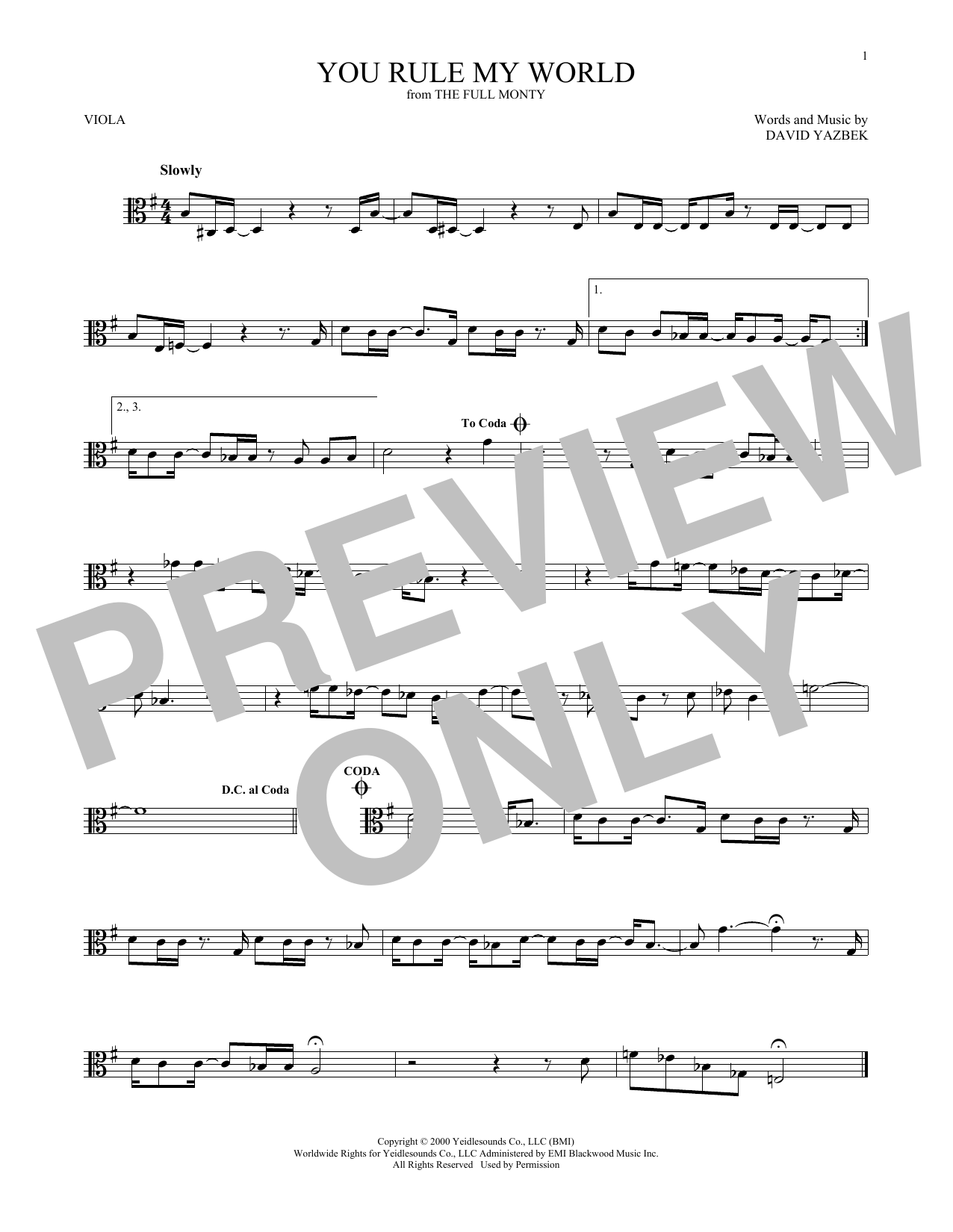 Product gallery: Page 1 of 1 You Rule My World, David Yazbek