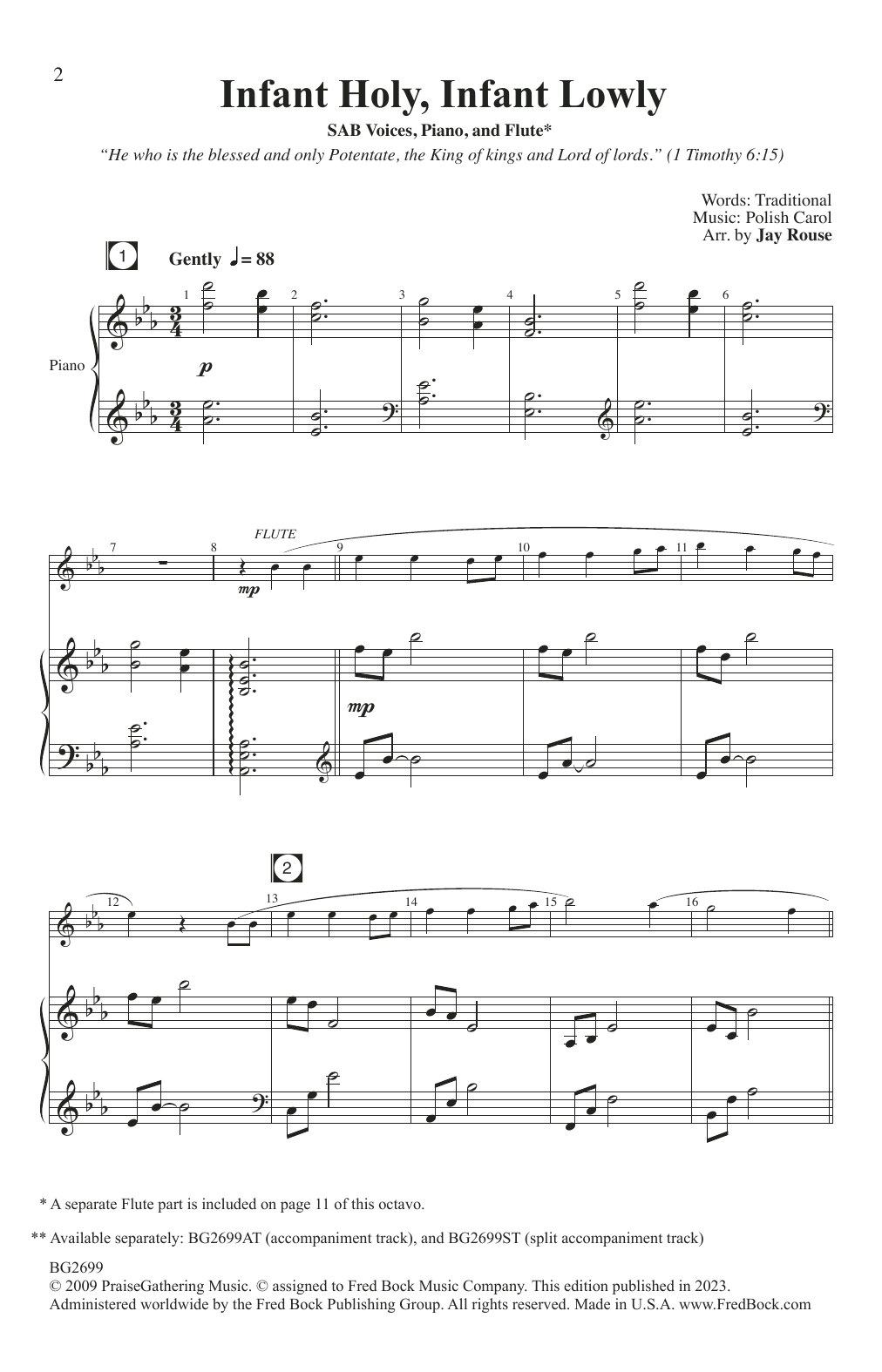 Produktbild zu: Infant Holy, Infant Lowly (arr. Jay Rouse)