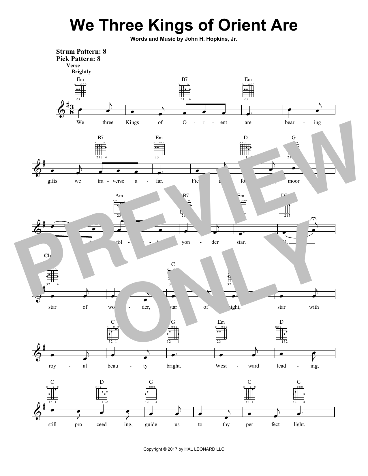 Product gallery: Page 1 of 1 We Three Kings Of Orient Are, John H. Hopkins, Jr.