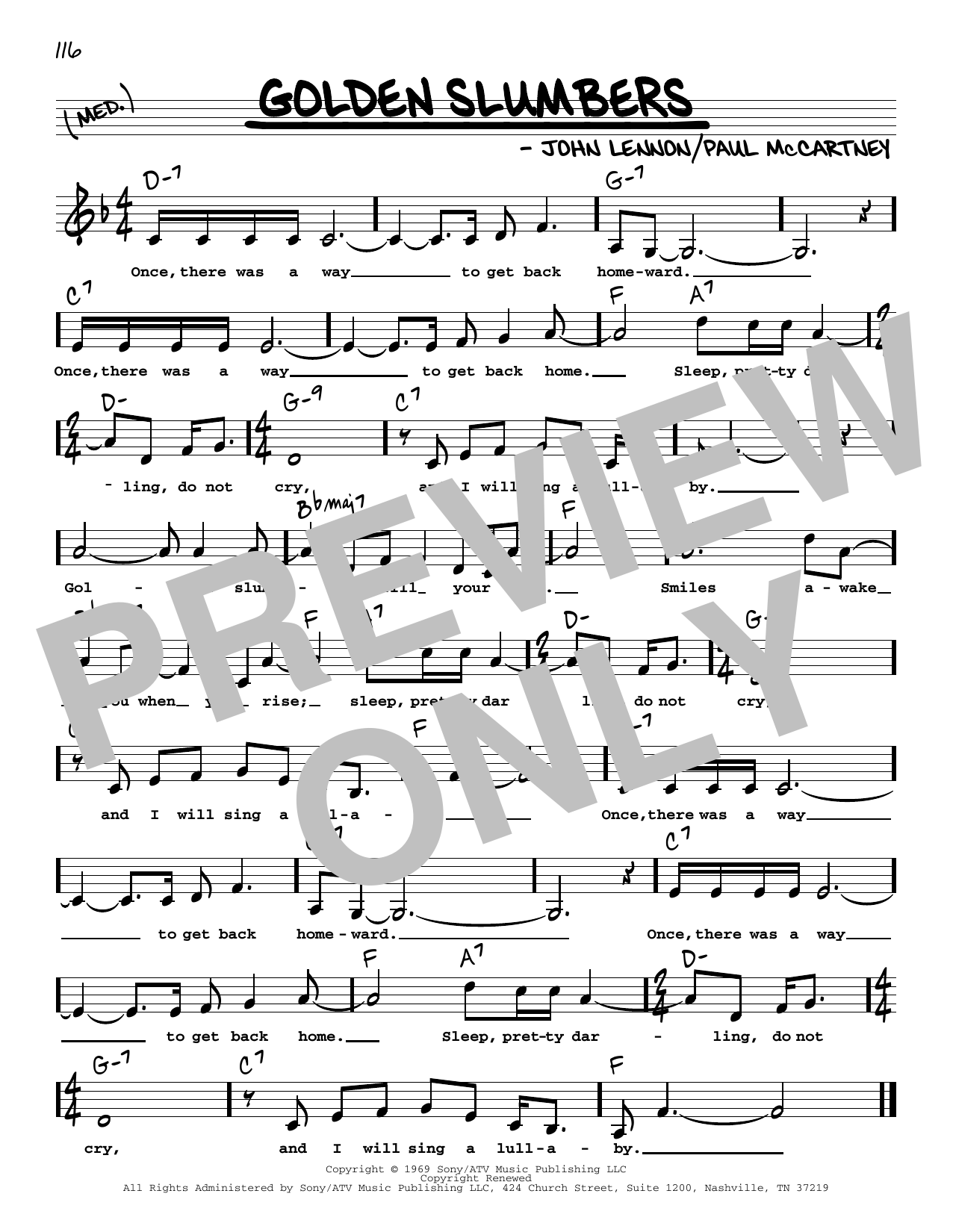 Produktbild zu: Golden Slumbers (Low Voice)