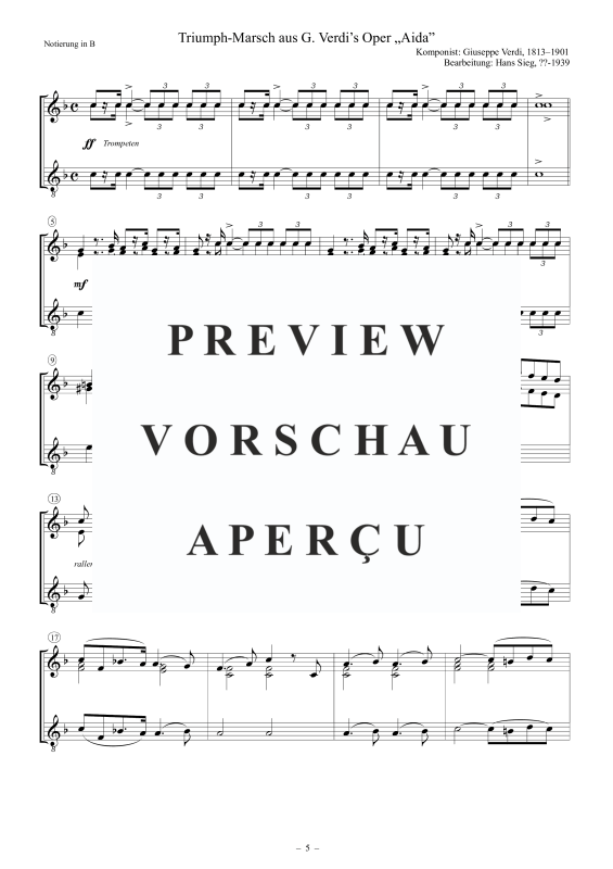 Produktgalerie: Seite 6 von 9 Triumph-Marsch aus der Oper Aida, , Posaunenchor