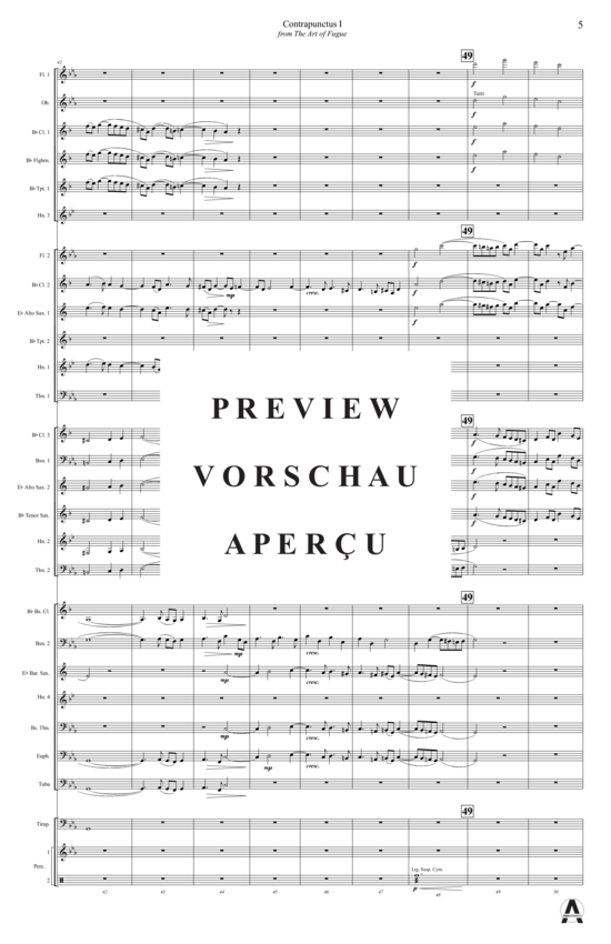 gallery: Contrapunctus 1 aus Kunst der Fuge , , (Concert Band)