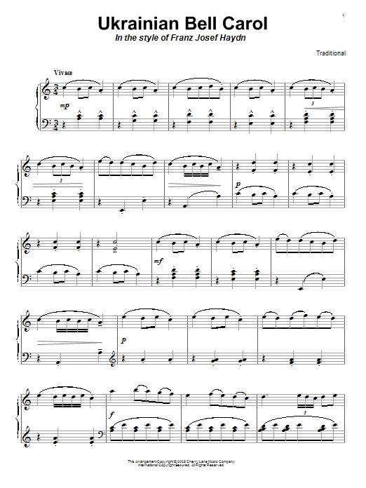 Produktbild zu: Ukrainian Bell Carol (in the style of Haydn)