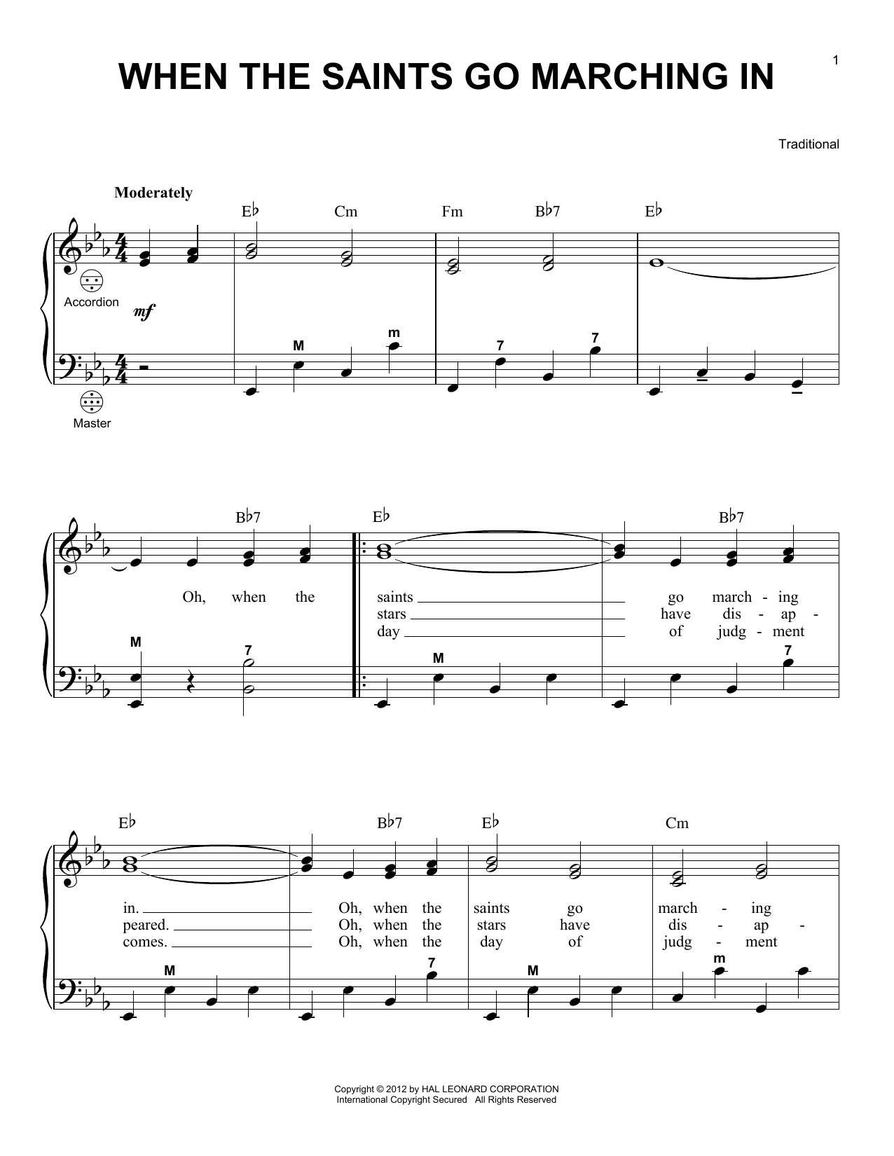 Produktgalerie: Seite 1 von 1 When The Saints Go Marching In, Gary Meisner, Akkordeon