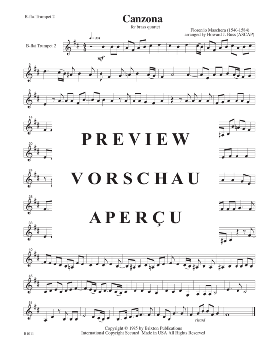 Produktgalerie: Seite 9 von 12 Canzona , , (Blechbläserquartett T T H/P P)