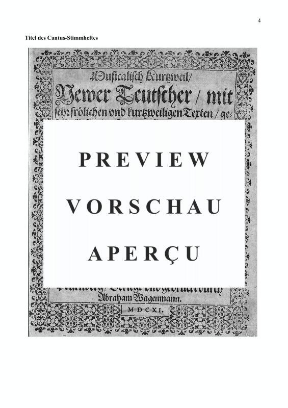 Product gallery: Page 5 of 11 Musikalische Kurzweil (1611), , (mixed choir 4-5 voices)