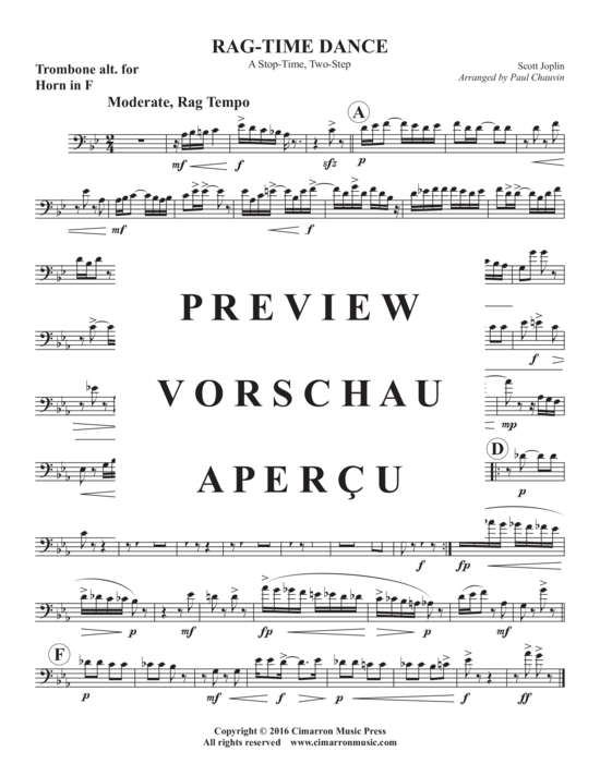 Produktgalerie: Seite 8 von 9 Ragtime Dance , , (Blechbläser Trio für Trompete in B, Horn in F oder Posaune + Tuba)