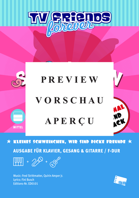 Produktgalerie: Seite 2 von 4 Kleines Schweinchen, wir sind dicke Freunde, , Klavier und Gesang