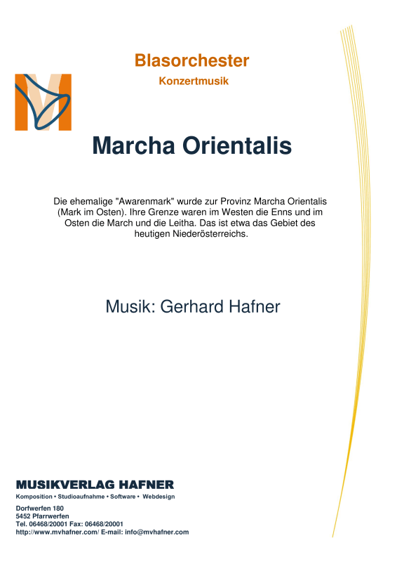 Product picture to: Marcha OrientalisGerhard Hafner