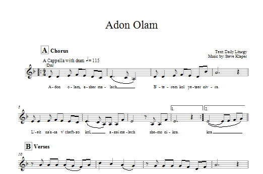 Product picture to: Adon Olam