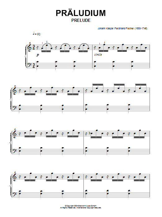 Product gallery: Page 1 of 1 Prelude, Johann Kaspar Ferdinand Fischer