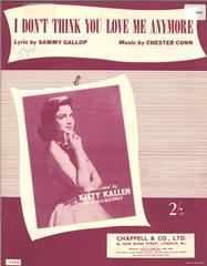 cover: I Don't Think You Love Me Anymore, Kitty Kallen
