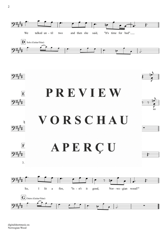 Produktgalerie: Seite 3 von 3 Norwegian Wood, Beatles, The, (Violoncello)