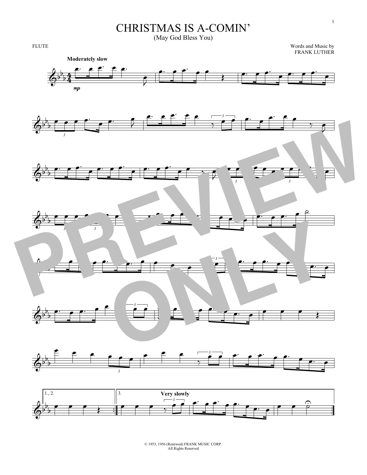 Product gallery: Page 1 of 1 Christmas Is A-Comin' (May God Bless You), Frank Luther