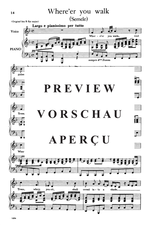 Product gallery: Page 2 of 3 Where'er you walk, , Low Voice and Piano