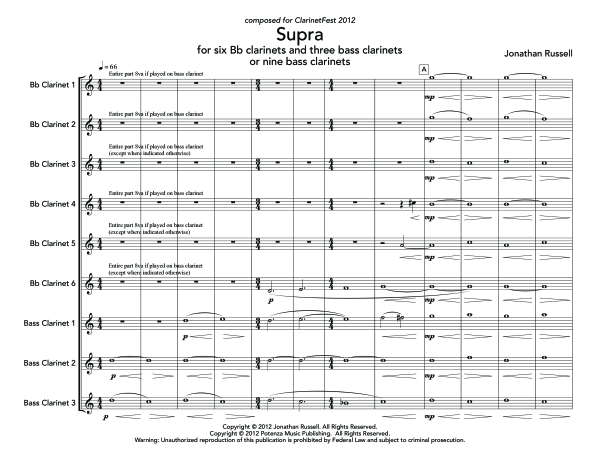 Produktgalerie: Seite 1 von 11 Supra, , (Klarinettenchor)
