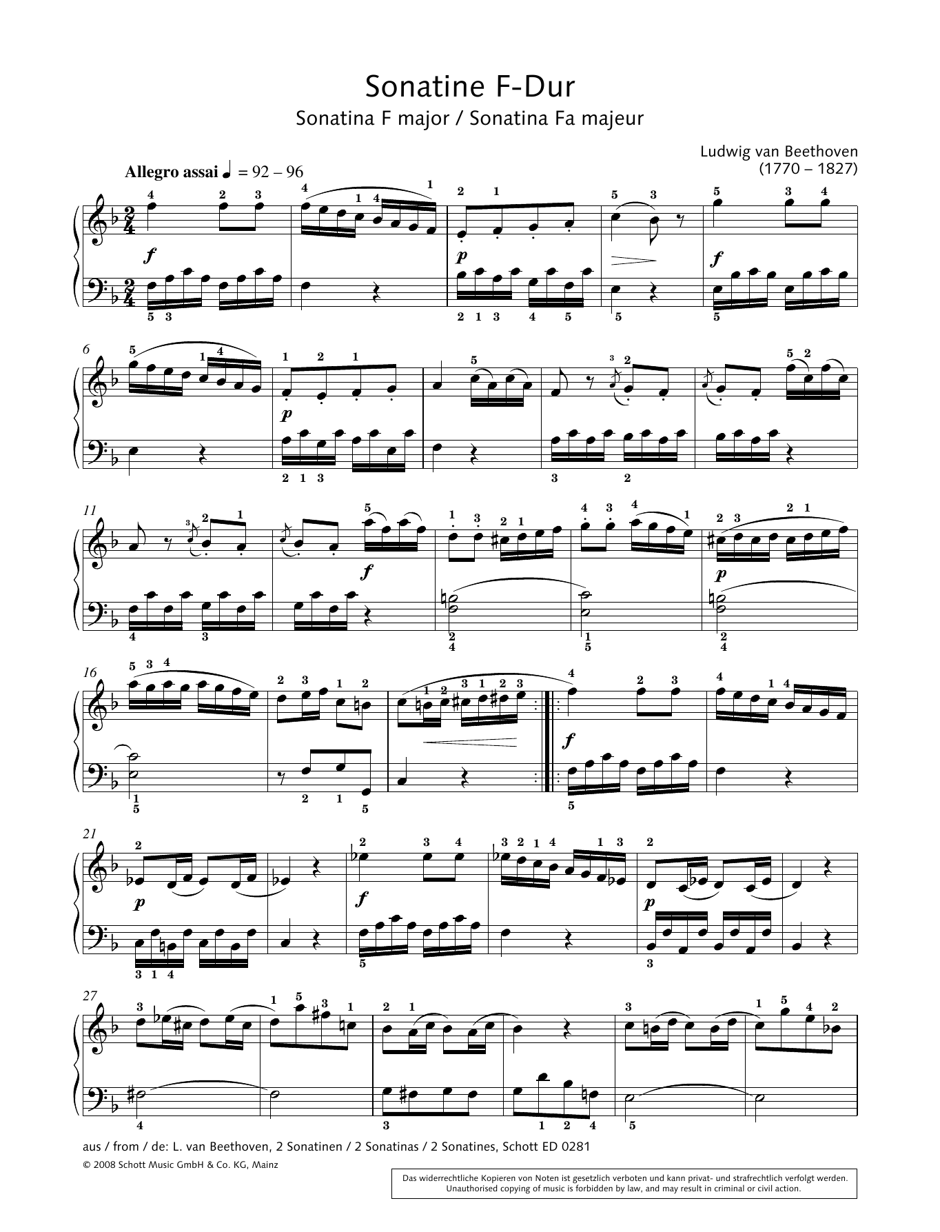 Product gallery: Page 1 of 1 Sonatina In F Major, Hans-Gunter Heumann