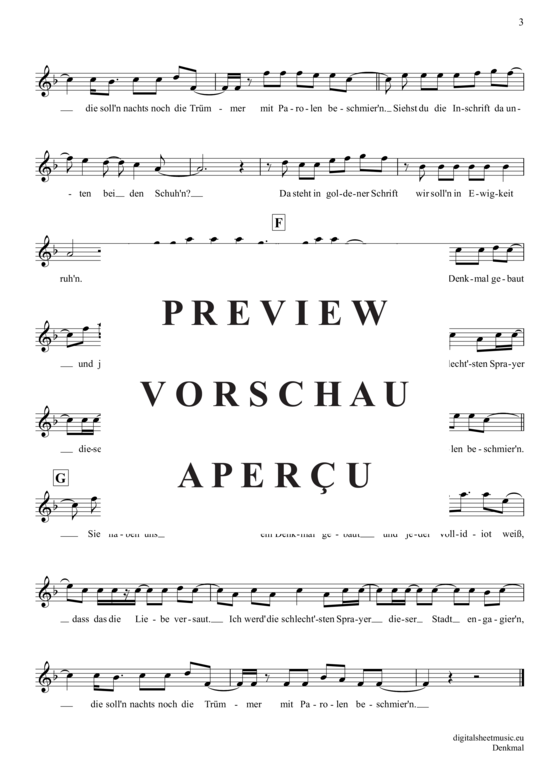 Product gallery: Page 4 of 4 Denkmal , Helden, Wir Sind, (violin)