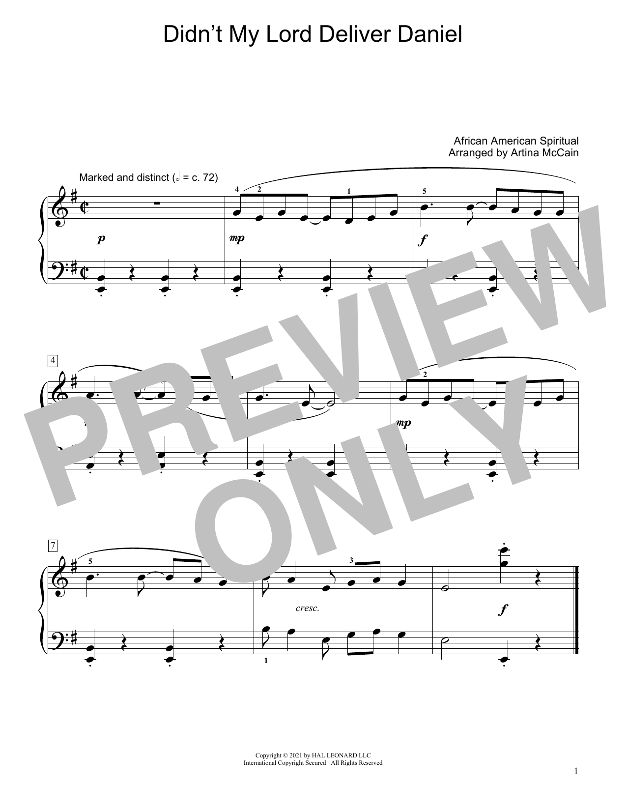 Produktbild zu: Didn't My Lord Deliver Daniel? (arr. Artina McCain)