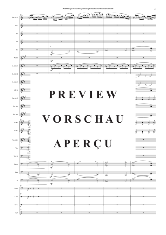 Product gallery: Page 16 of 21 Concertino for alto saxophone and concert band (Alt Saxophon + Concert Band, , 